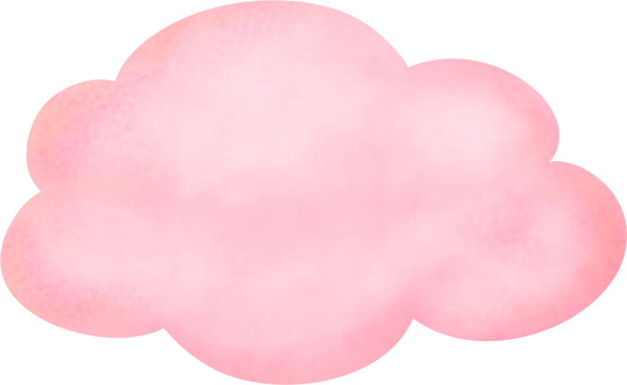 Cute baby pink Watercolor cloud